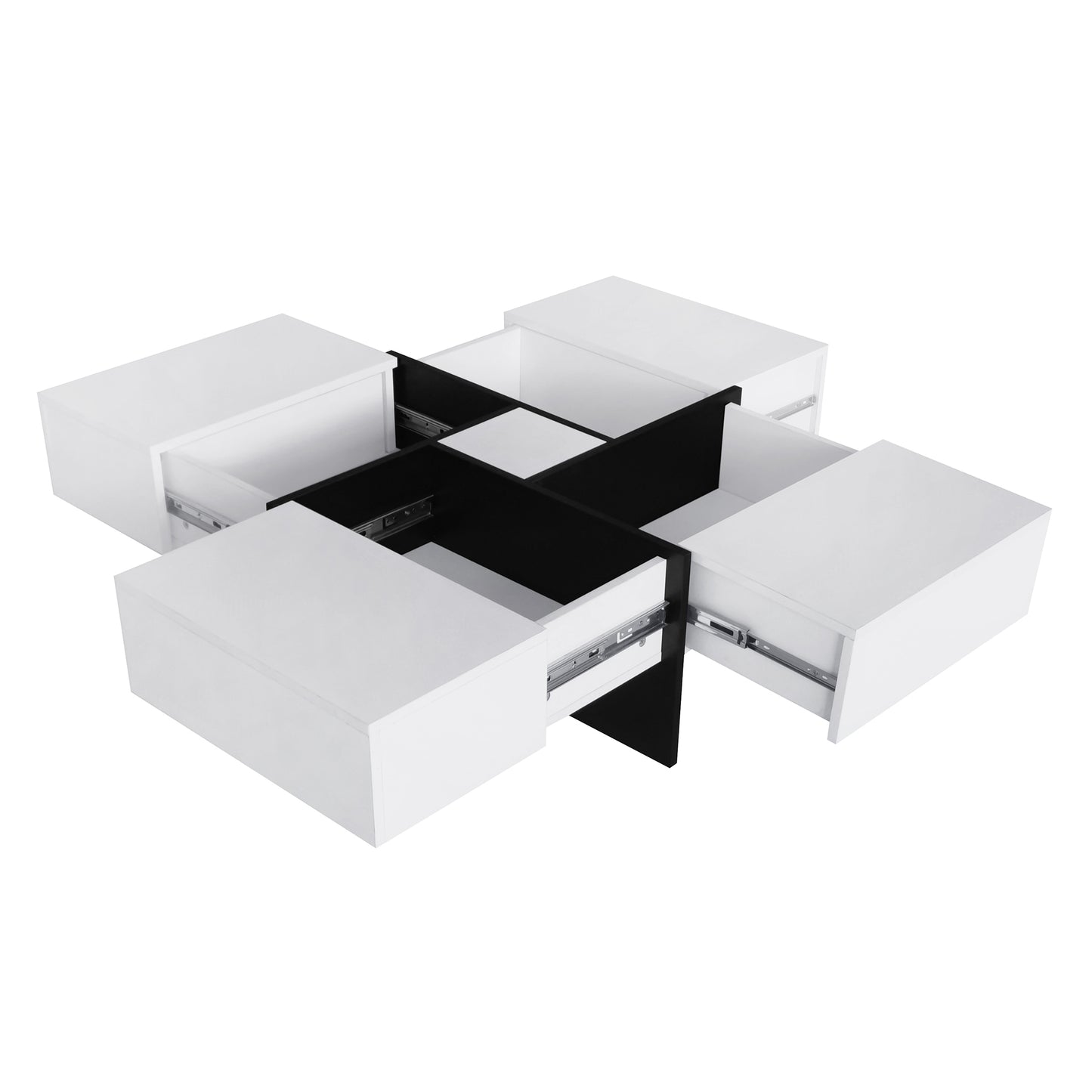 ON-TREND Square Coffee Table with Hidden Storage