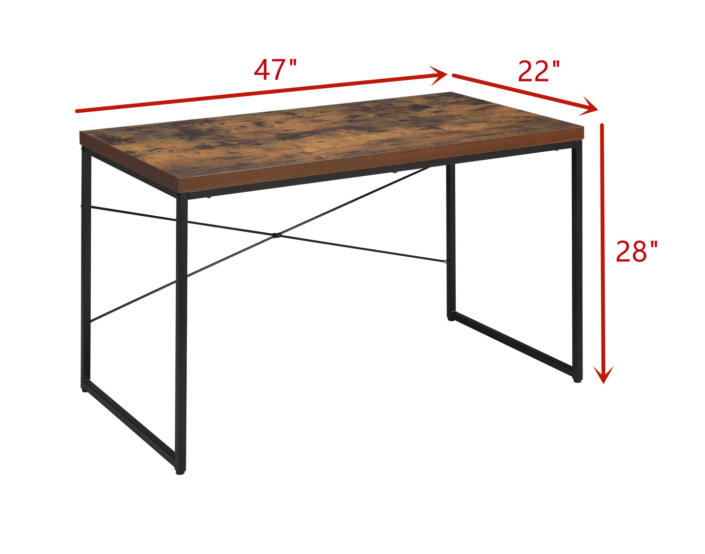 Bob Desk in Weathered Oak and Black