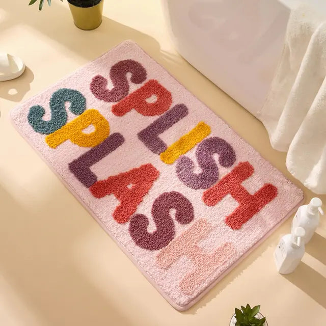 Inyahome Bathroom Rugs Non-Slip Bath Mat Luxury Soft Absorbent Plush Microfiber Bath mats for Bathroom Carpet for Tub Shower
