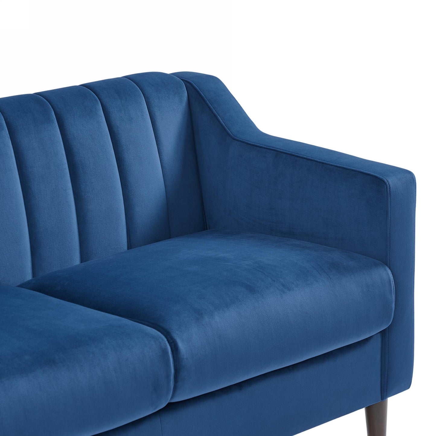 Modern Chesterfield Sofa with Velvet Upholstery and Wooden Frame