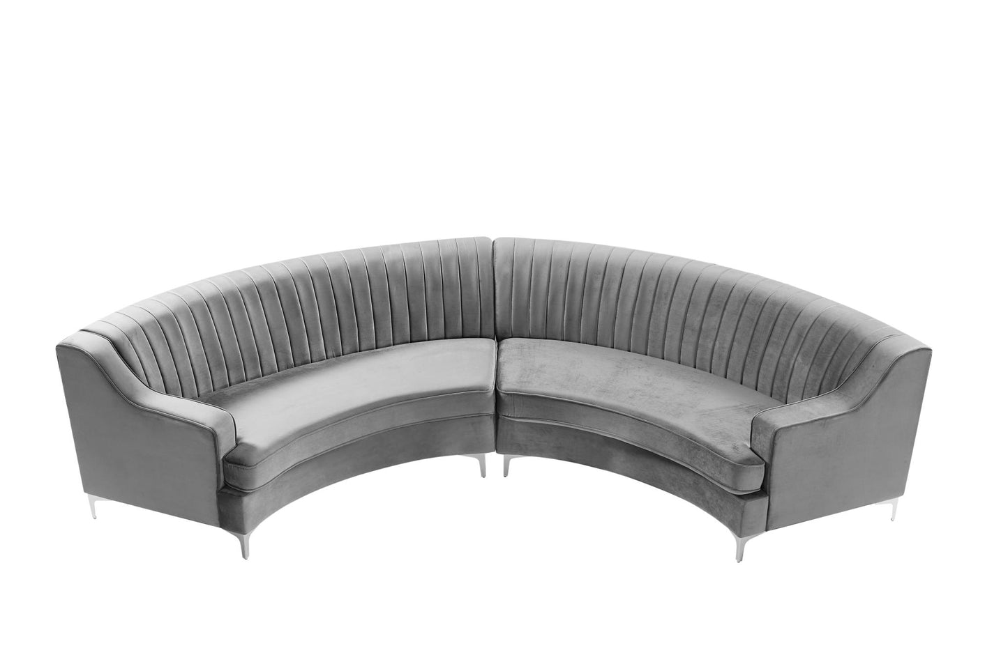 Velvet Curved Oversize Sofa for Living Room