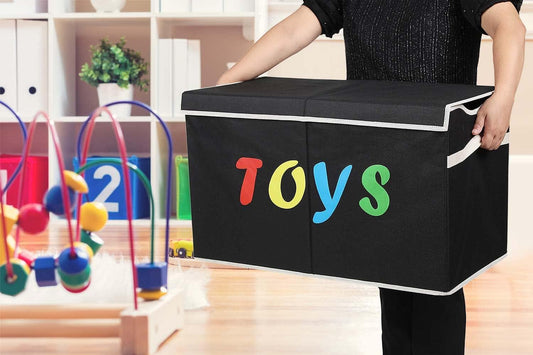 Large Collapsible Toy Storage Chest with Lid for Kids