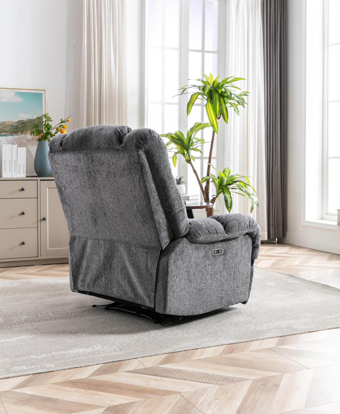 Electric sofa recliner with USB charging port