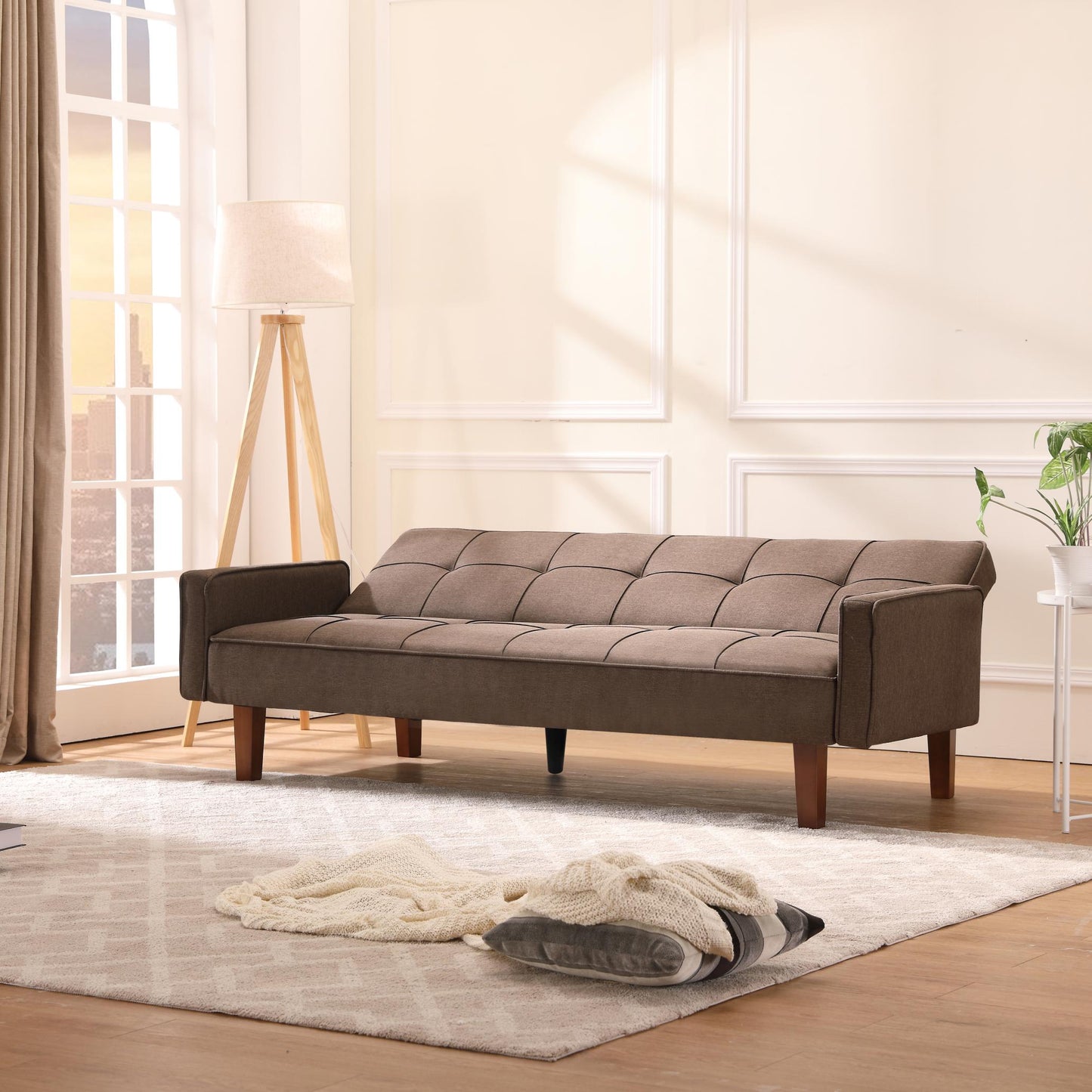 Modern Design Solid Color Sofa Bed for Living Room