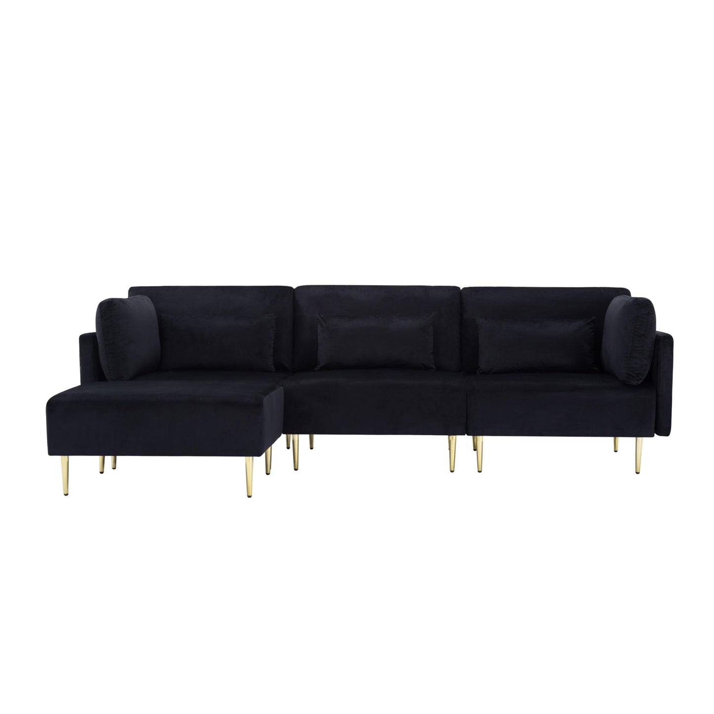105” L Shaped Sectional Sofa with ottoman