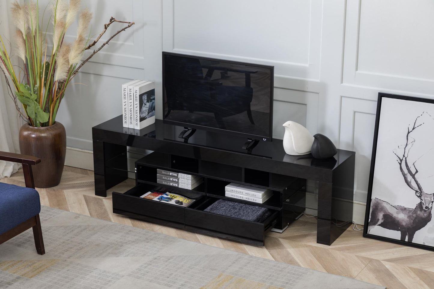 Wood LED TV Cabinet Table for 65 Inch TV
