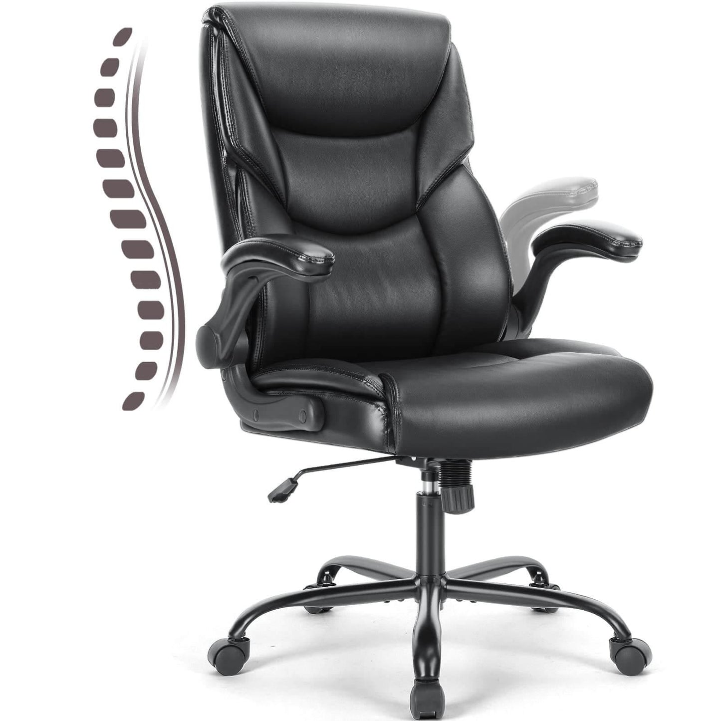 Tall Executive Office Chair with High Back and Wide Seat