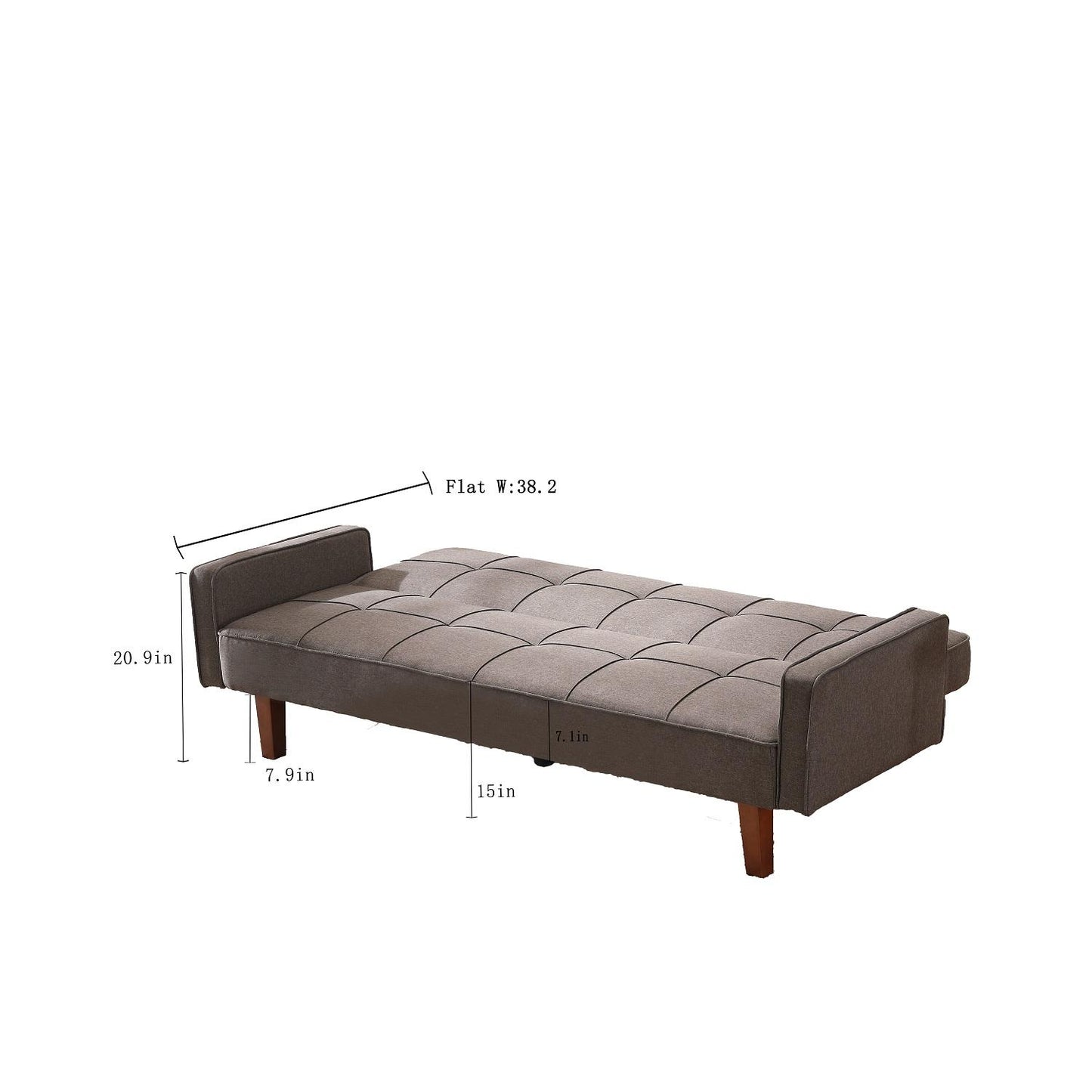 Modern Solid Color Sofa Bed for Living Room, Multi-Function Leisure Sleeper Couch
