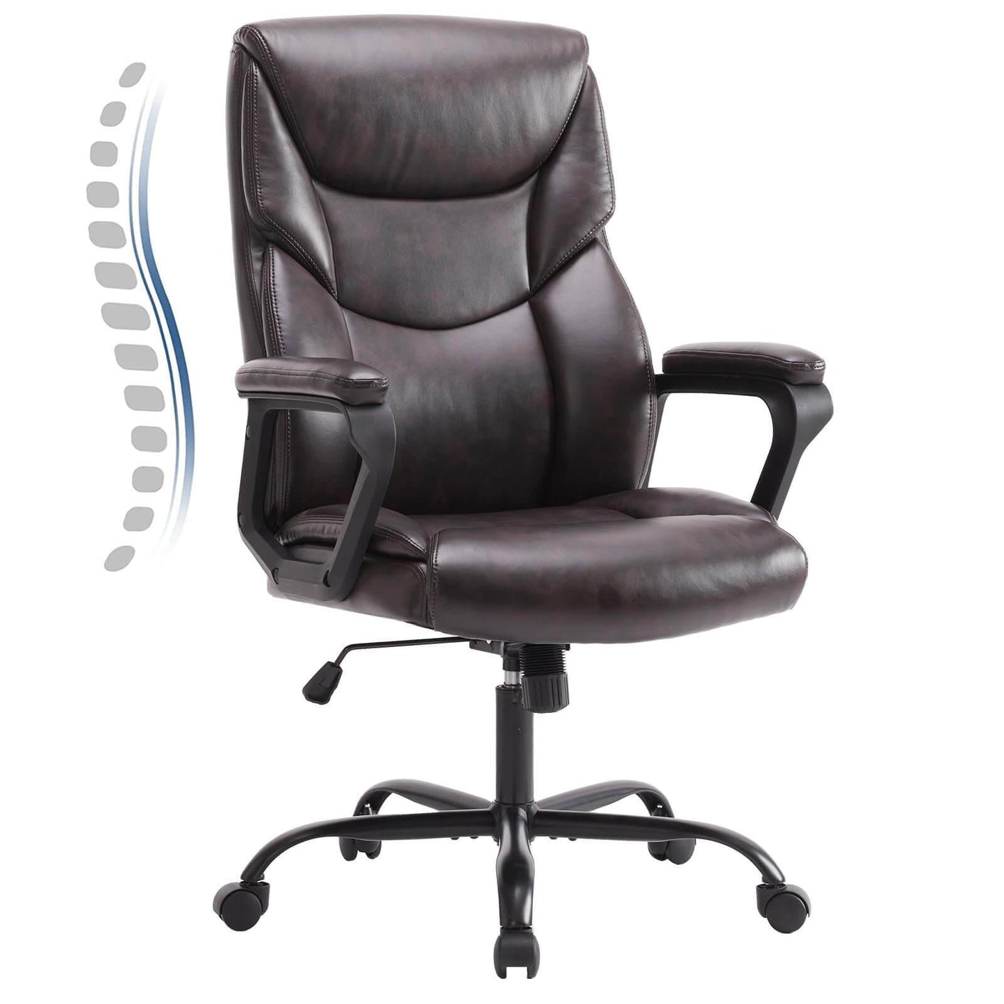 Tall Executive Office Chair with High Back and Wide Seat