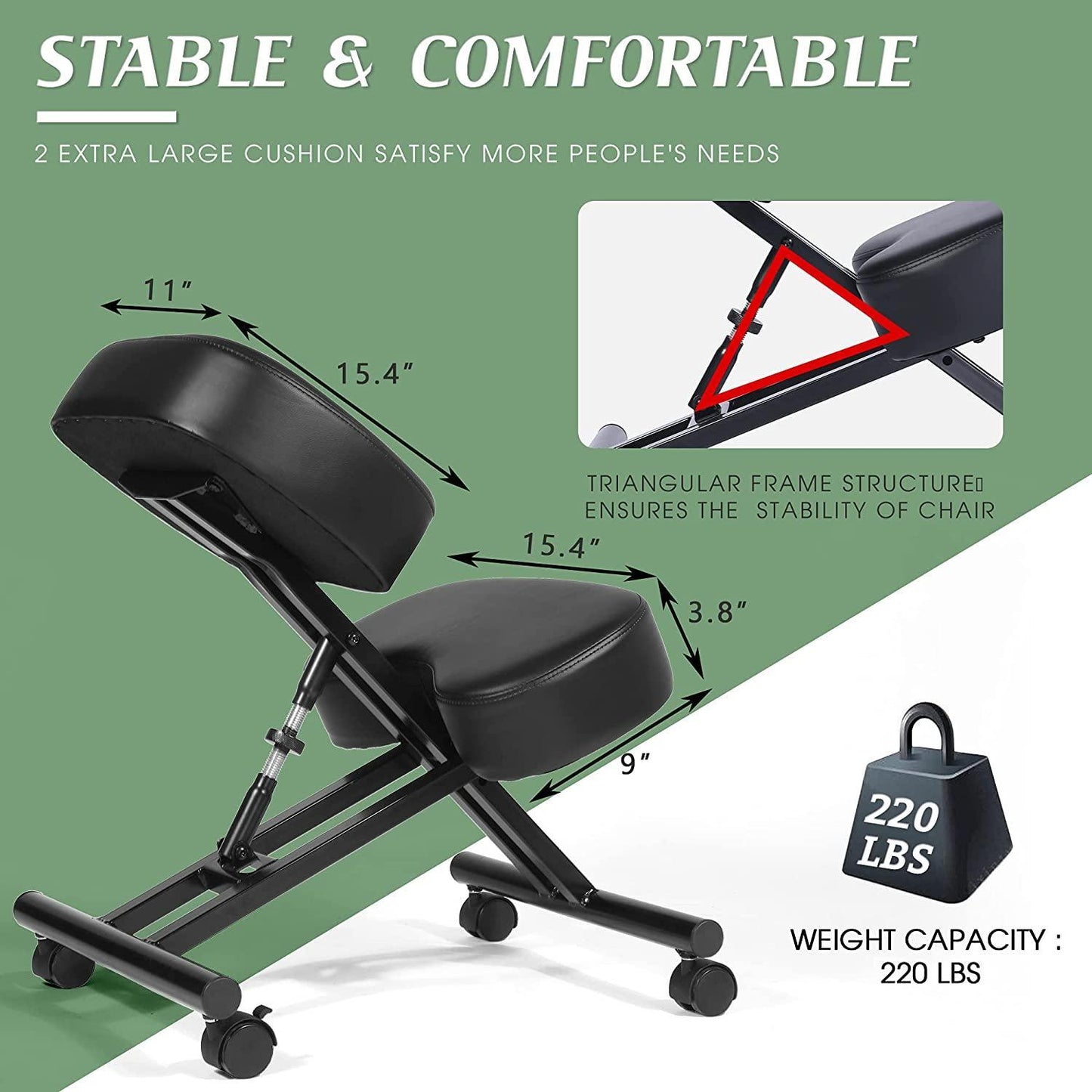 Kneeling Chair for Back Pain Relief, Posture Correcting Stool
