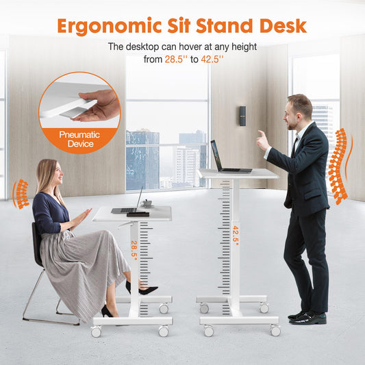 Mobile Adjustable Height Standing Desk